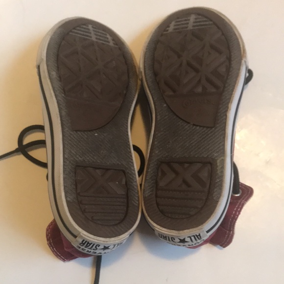 Converse Chuck Taylor all star high top lace up shoes Burgundy good condition - Picture 4 of 7